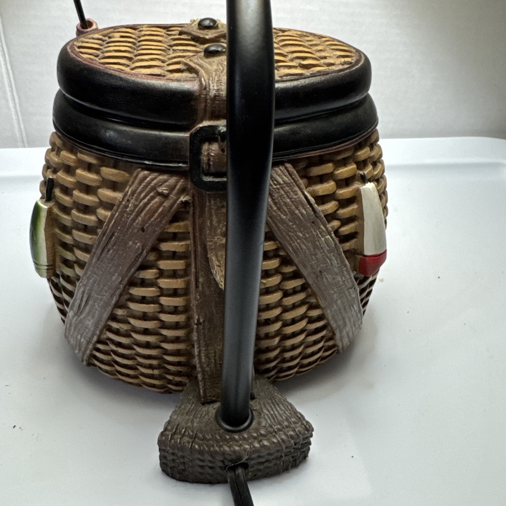 BLACK FOREST DECOR Fishing Creel Accent Lamp - Rustic Lodge Table Lamp 2016 - Picture 3 of 16